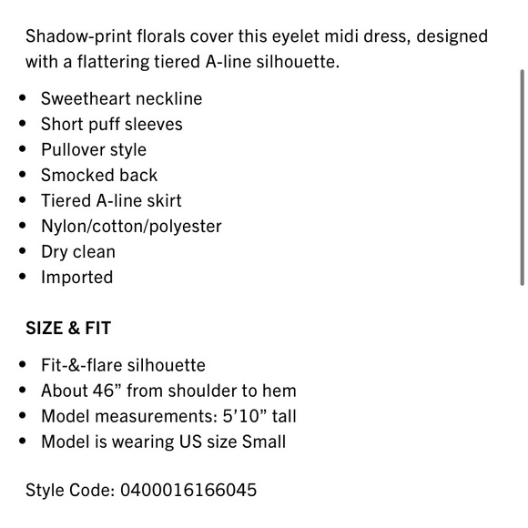 🪻Rachel Parcell Stencil Floral Eyelet Midi Dress Periwinkle Blue L - Picture 3 of 6